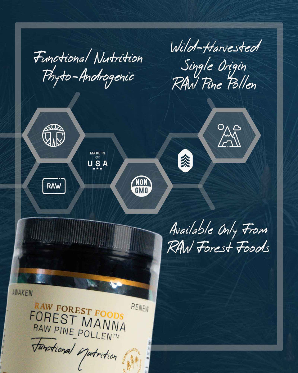 Forest Manna RAW Pine Pollen Powder » 280 Gram Jar