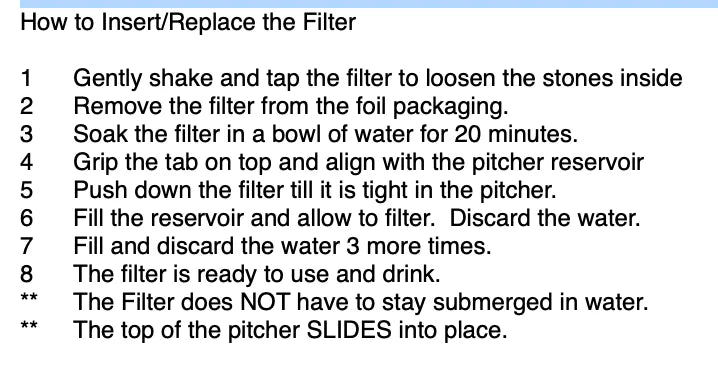 TheraH2O Pitcher Replacement Filter