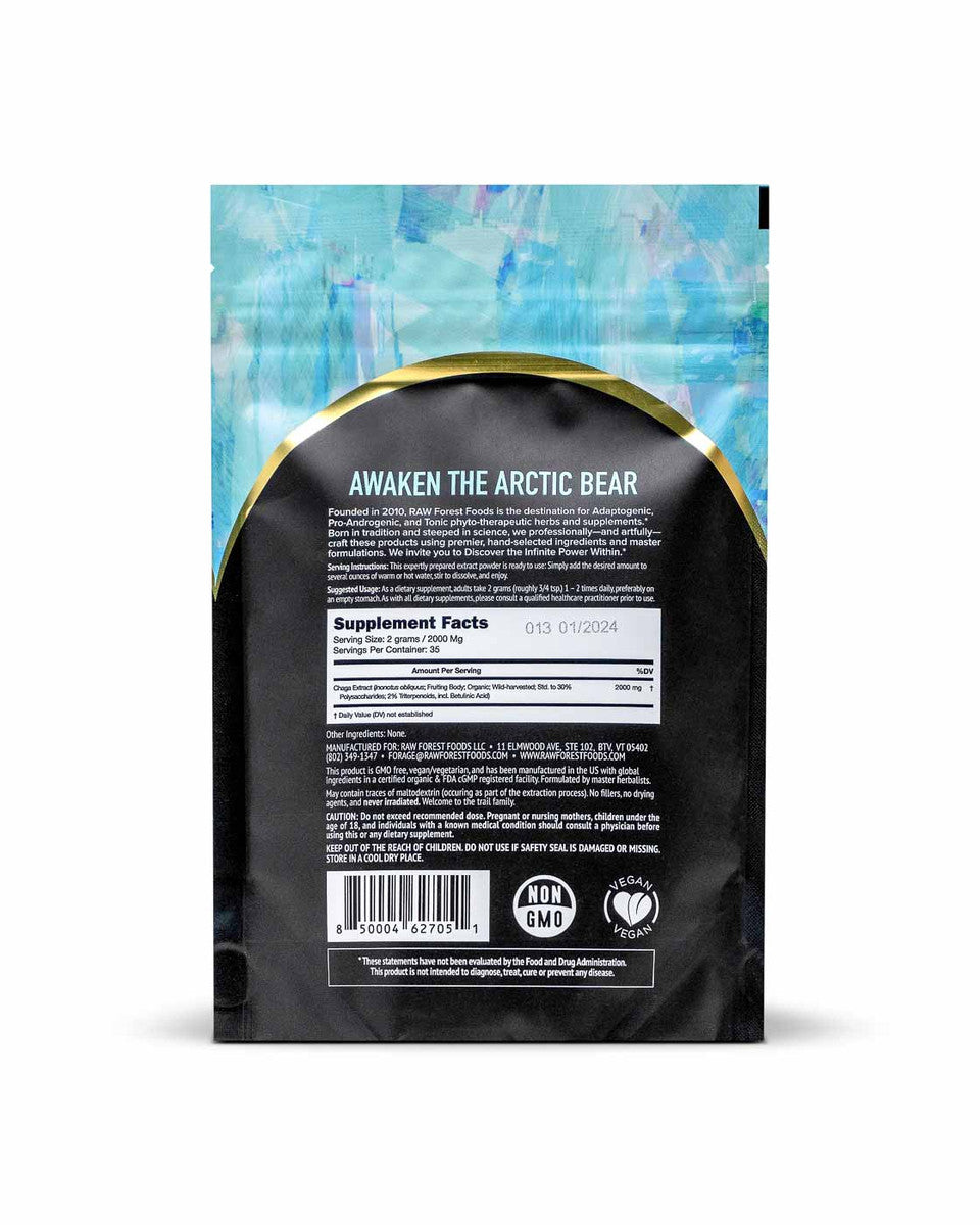 Wild Siberian Chaga Extract Powder » 70 Gram Pouch