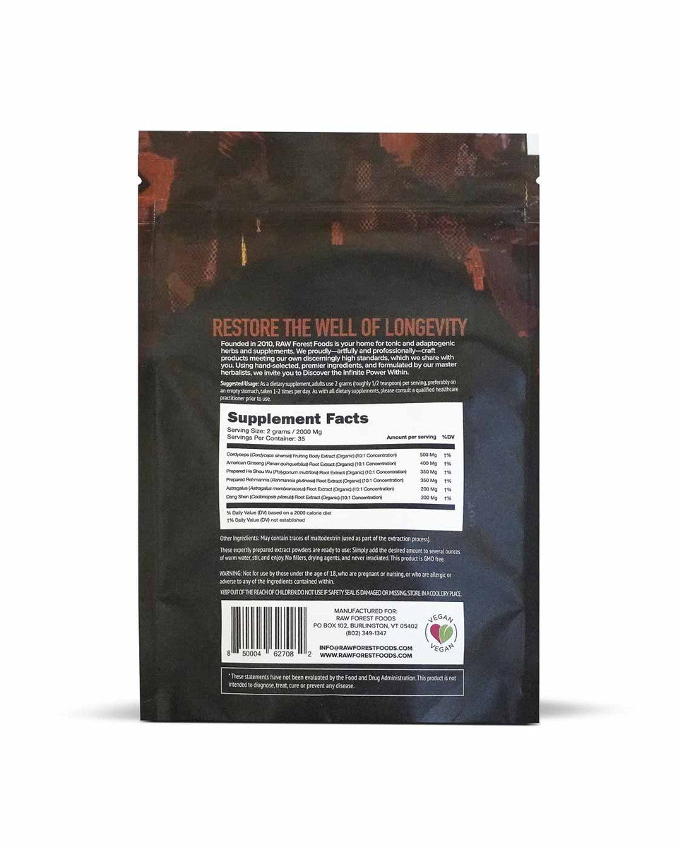Eternal Well Elevated Cordyceps Extract Powder Elixir » 70 Gram Pouch