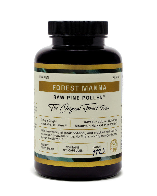 Forest Manna RAW Pine Pollen Capsules » 120 Count Bottle