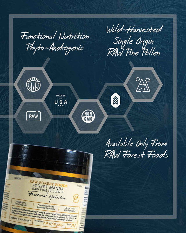 Forest Manna RAW Pine Pollen Powder » 70 Gram Jar