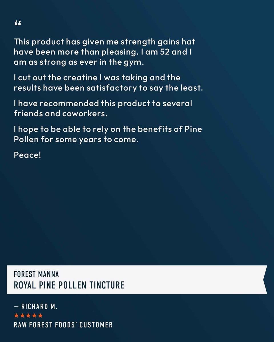 Forest Manna Royal Pine Pollen Tincture » Pure RAW Pine Pollen » 2 Ounce Bottle