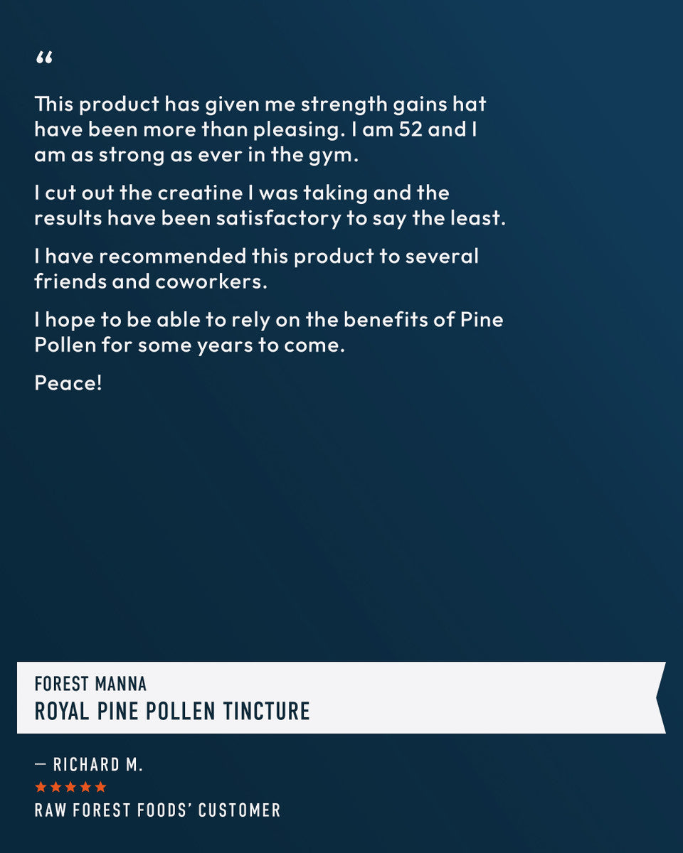 Forest Manna Royal Pine Pollen Tincture » Pure RAW Pine Pollen » 4 Ounce Bottle