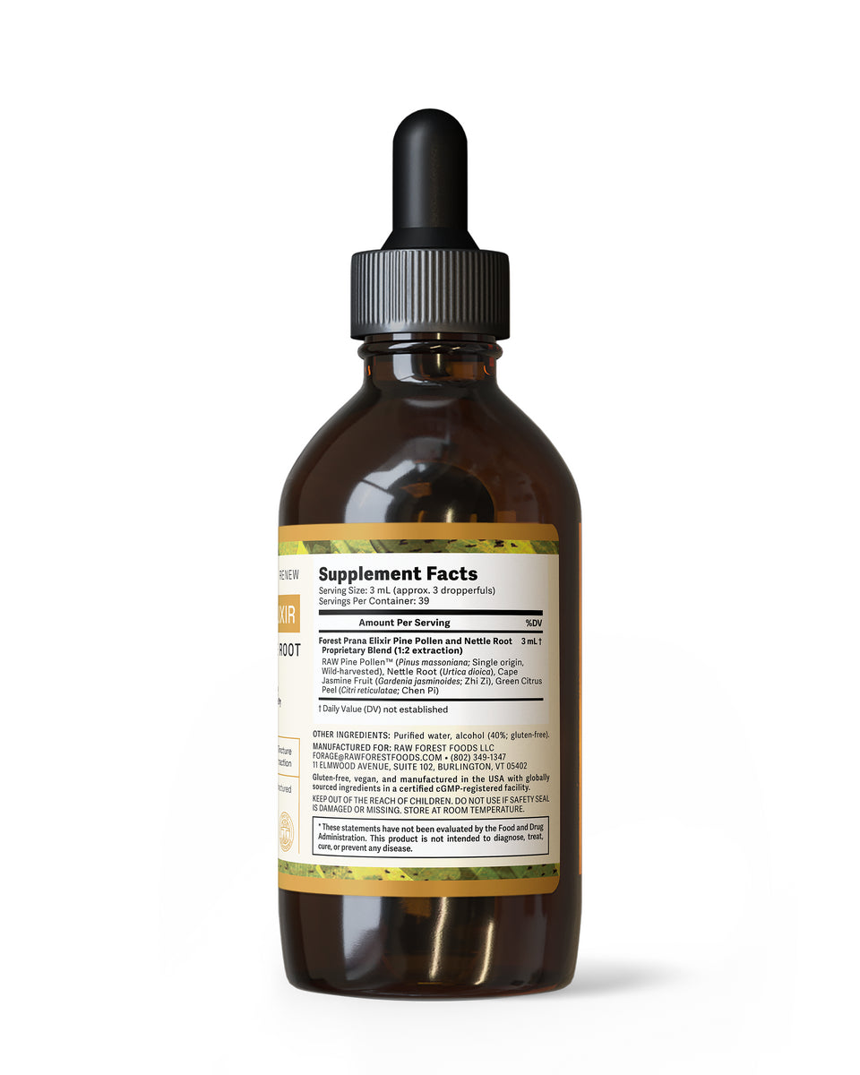 Forest Prana Elixir Pine Pollen and Nettle Root Tincture » 4 Ounce Bottle