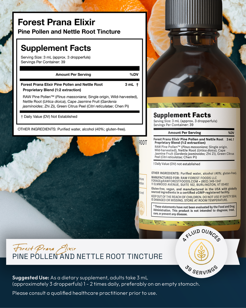 Forest Prana Elixir Pine Pollen and Nettle Root Tincture » 4 Ounce Bottle