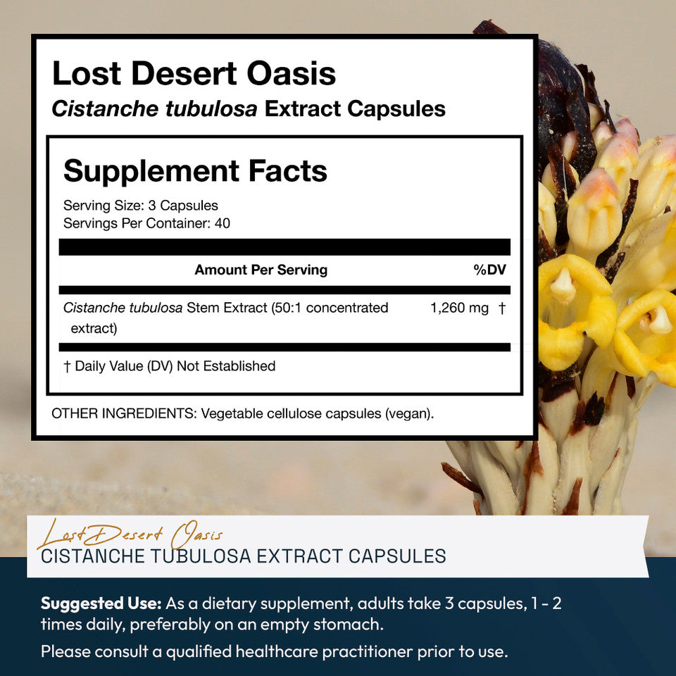 Lost Desert Oasis Cistanche Tubulosa Extract Capsules » 120 Count Bottle