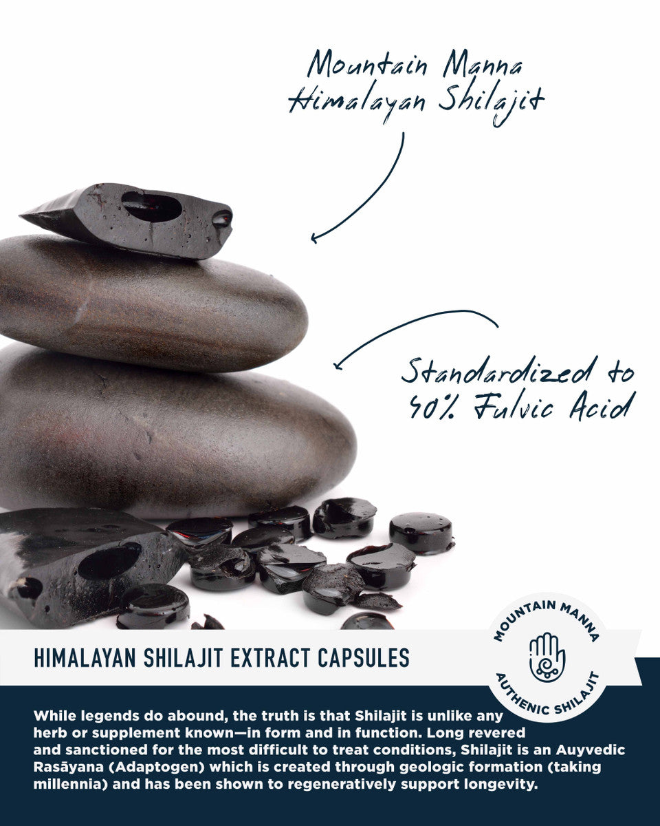 Mountain Manna Himalayan Shilajit Extract Capsules » 120 Count Bottle