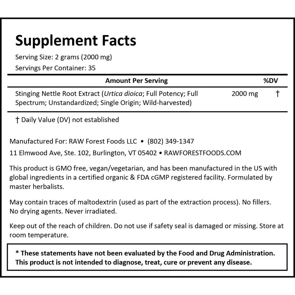 Våren Forest Stinging Nettle Root Extract Powder » 70 Gram Pouch