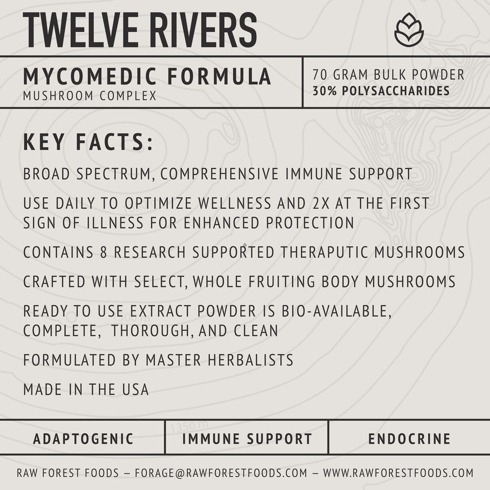 Twelve Rivers Functional Mushroom MycoMedic Extract Powder Elixir »70 Gram Pouch