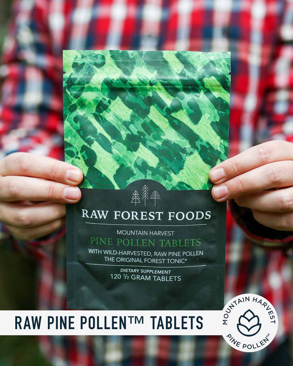 Forest Manna RAW Pine Pollen Tablets » Chewable » 140 Count Pouch
