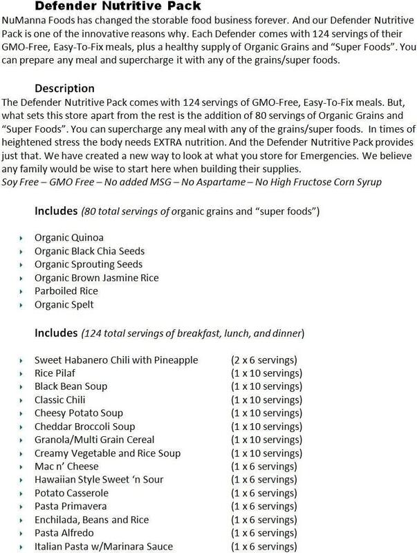 NuManna Defender Pack